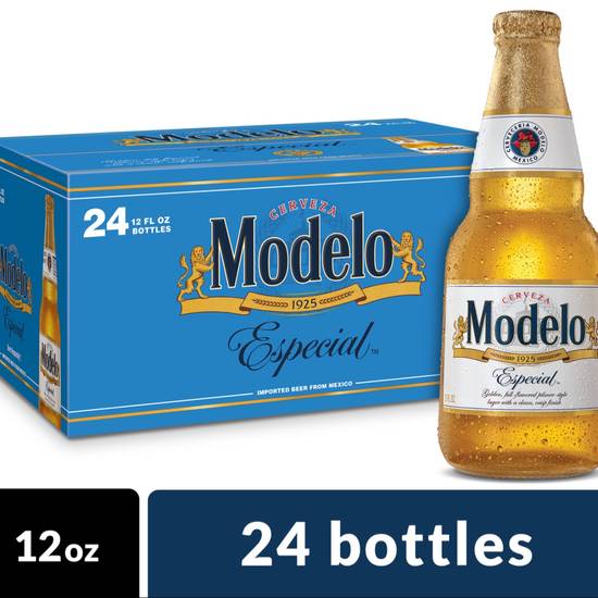 Order Modelo 24 pack bottles  food online from Round Up Liquor & Grocery store, Wildomar on bringmethat.com