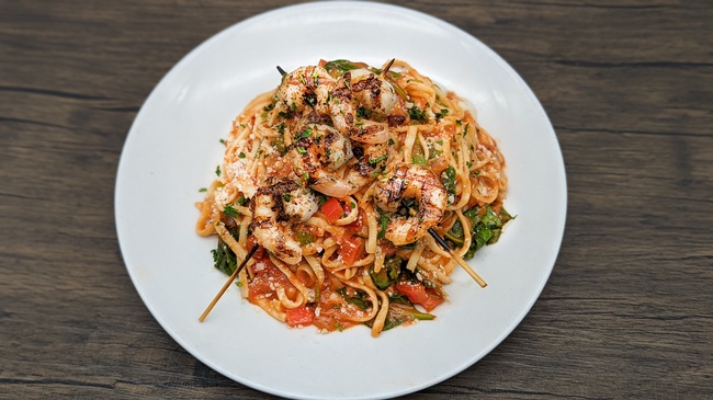 Order Herb-Grilled Shrimp Pasta food online from Mimis Cafe store, Antioch on bringmethat.com