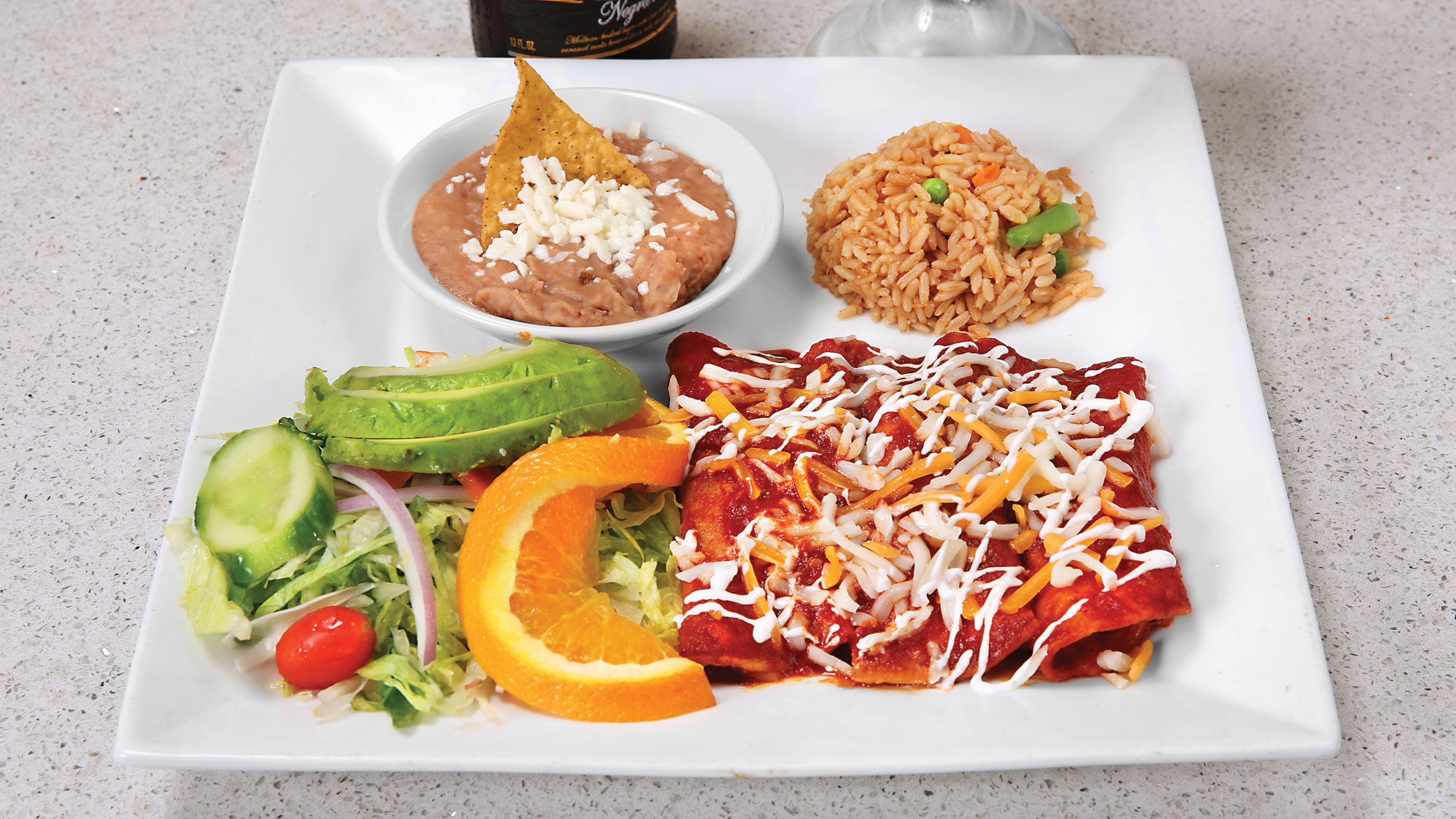 Order Enchiladas Verdes o Rojas food online from Brothers Mexican Grill store, La Grange on bringmethat.com