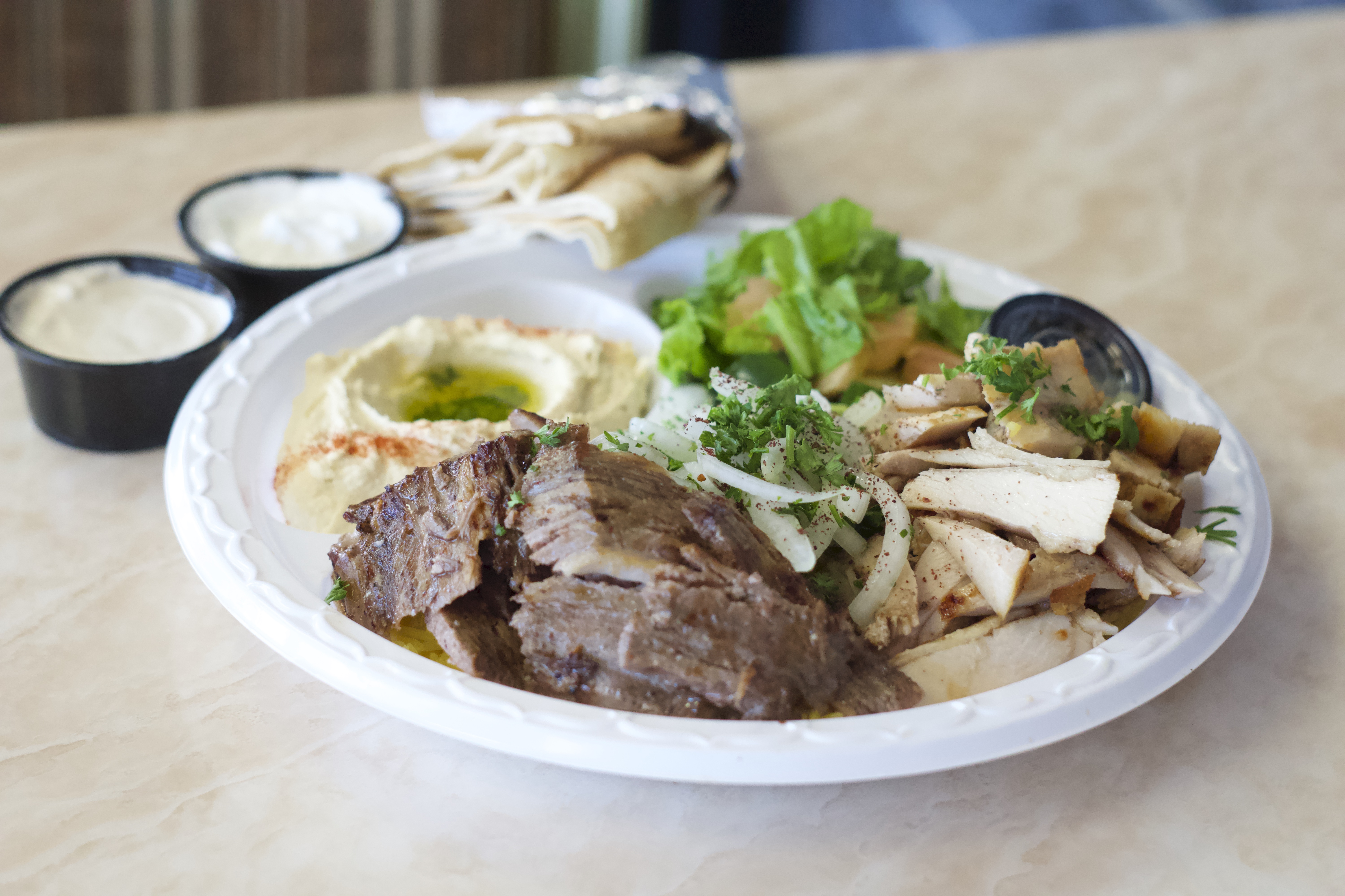 Order Shawarma Mix Plate food online from Pita Grill store, Fresno on bringmethat.com