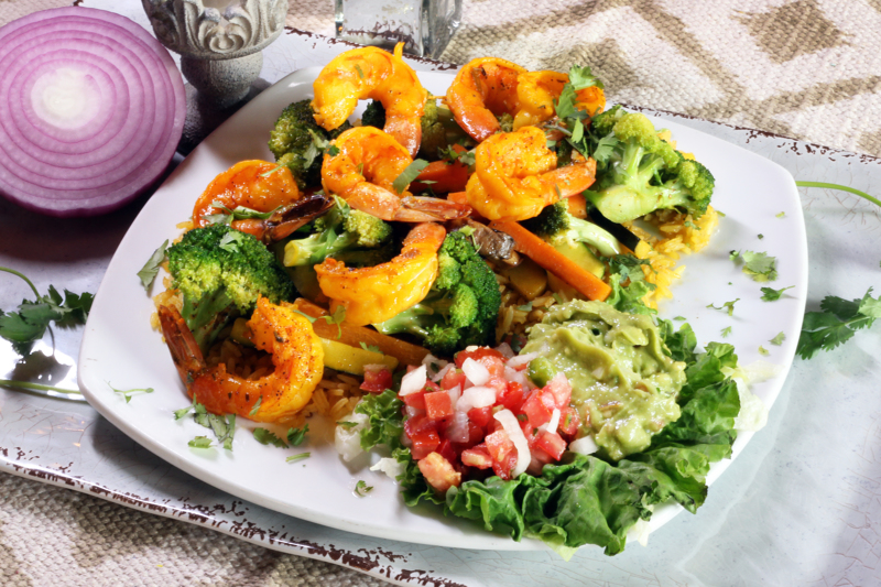 Order Shrimp & Veggies food online from Cilantro Mexican Grill store, Houston on bringmethat.com