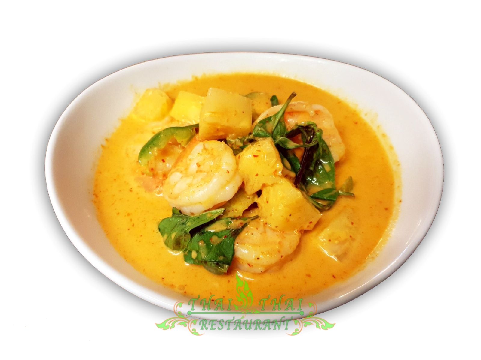 Order C6. Pineapple Curry food online from Thai Thai Restaurant store, Fallbrook on bringmethat.com