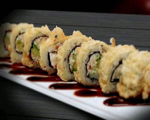 Order California Tempura Roll – Deep Fried Roll food online from Sushi Factory store, Azusa on bringmethat.com