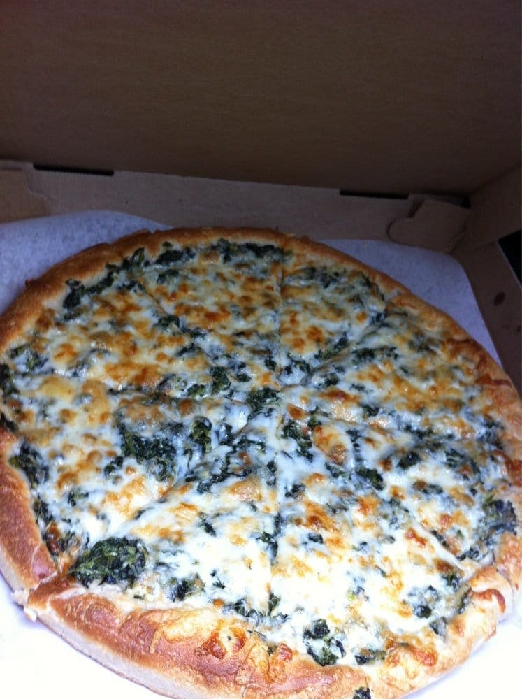 Order Spinach Pizza - Small food online from Nashua House Of Pizza store, Nashua on bringmethat.com
