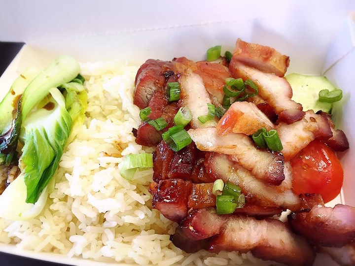 Order 1. Pork Char Siu Special Rice food online from Seasons Kitchen USA store, Anaheim on bringmethat.com
