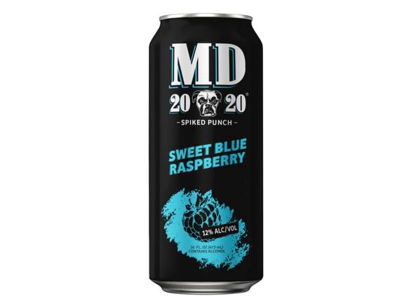 Order MD 20/20 Spiked Punch Sweet Blue Raspberry  - 16oz Can food online from Roseville Liquors & Wines store, NEWARK on bringmethat.com