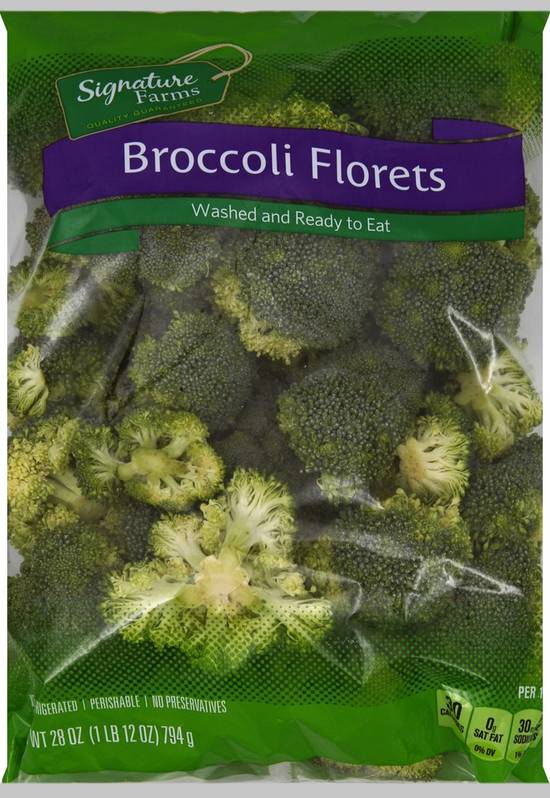 Order Signature Farms · Broccoli Florets (28 oz) food online from Albertsons store, Sherman on bringmethat.com