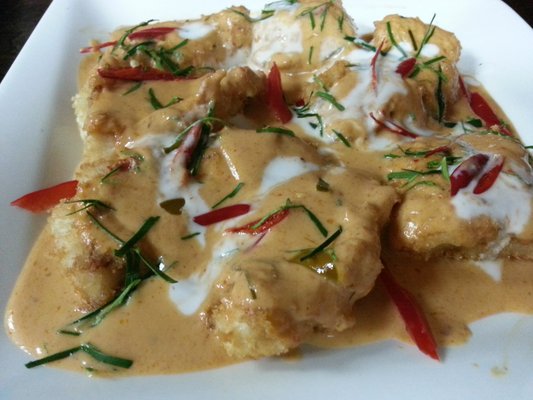 Order Chu Chee Fish food online from Thai Lily Cafe store, Houston on bringmethat.com