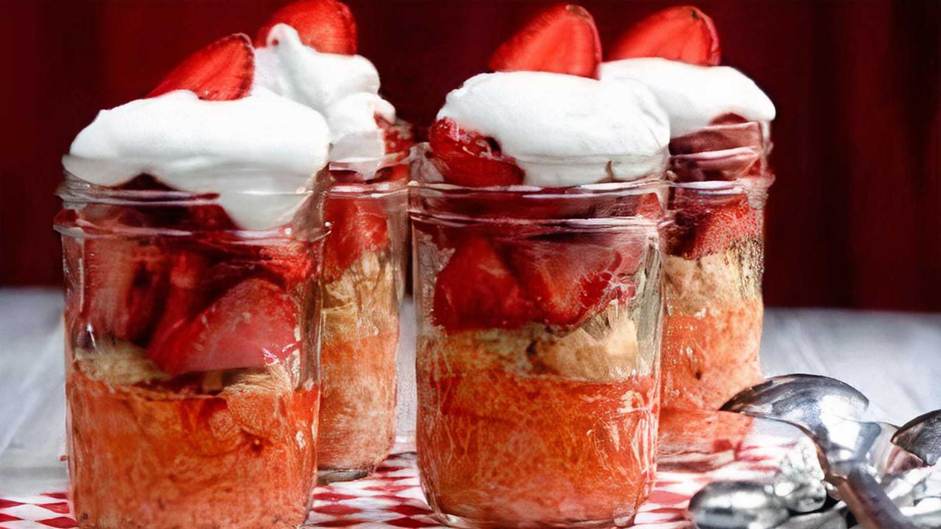 Order Strawberry Shortcake Cup food online from Cupcakes & Beyond store, Fairfax on bringmethat.com