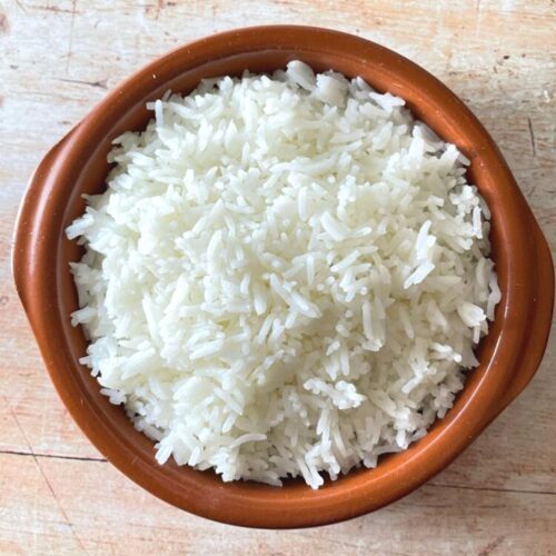 Order Plain White Rice- 12 oz.  food online from Spices Of India Kitchen store, Irving on bringmethat.com
