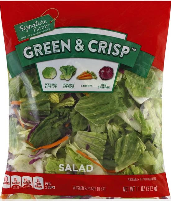 Order Signature Farms · Green & Crisp Garden Salad (11 oz) food online from Safeway store, Dixon on bringmethat.com
