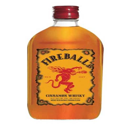 Order Fireball, 375mL whiskey (33.0% ABV) food online from Pit Stop Liquor Mart store, El Monte on bringmethat.com