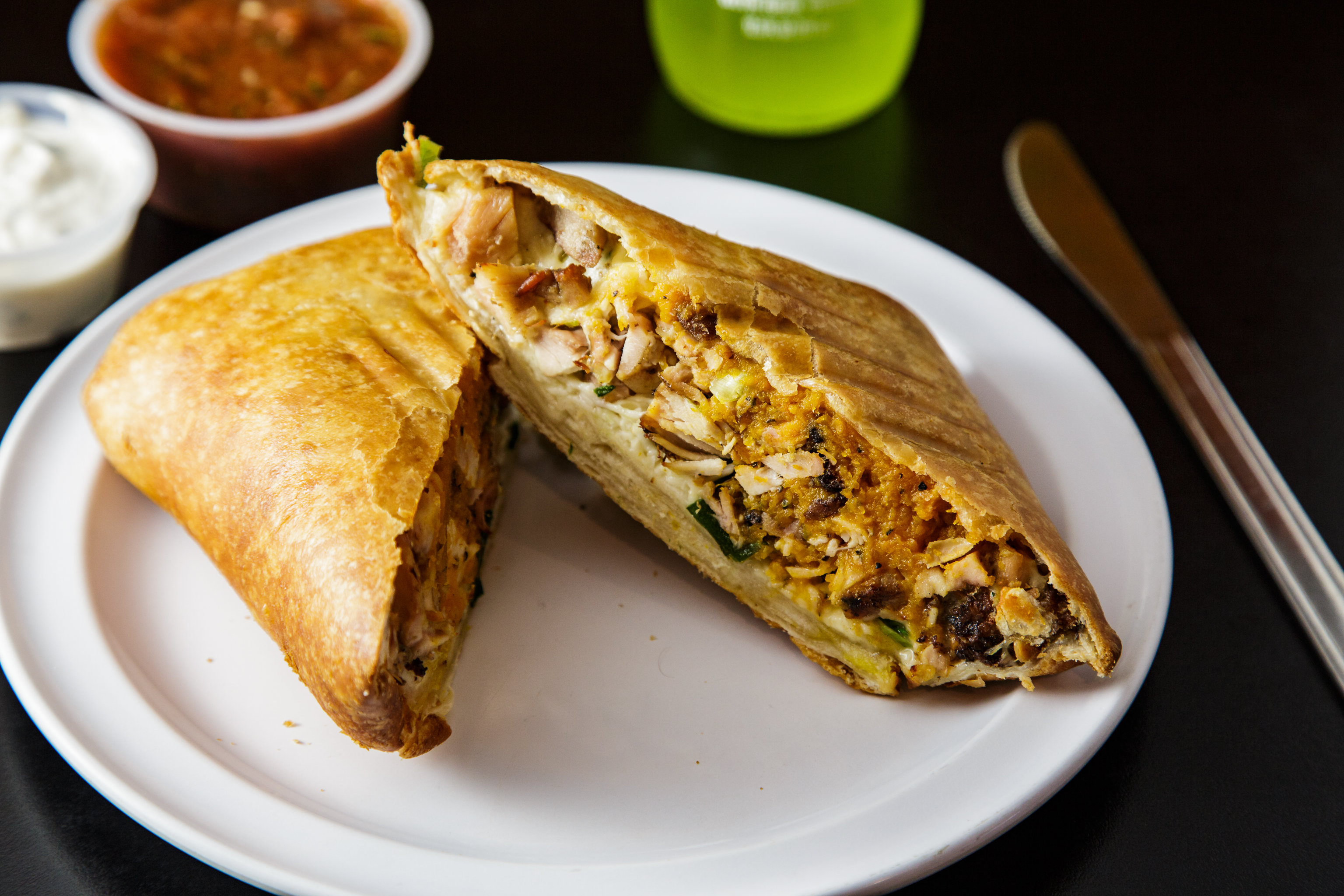 Order House Chimichanga food online from Burrito Drive store, Madison on bringmethat.com