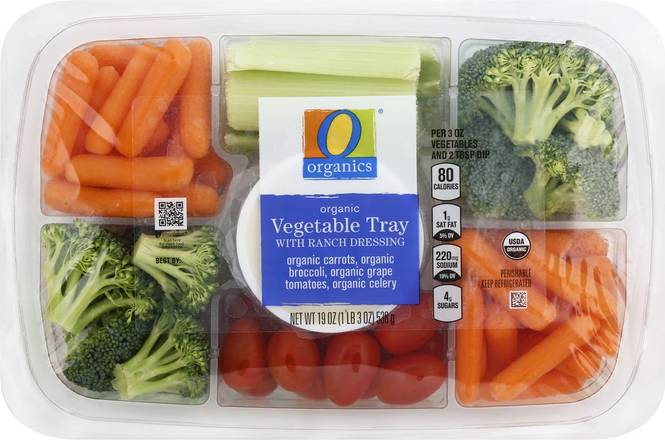 Order O Organics · Veggie Tray with Dip (19 oz) food online from Tom Thumb Express store, Arlington on bringmethat.com