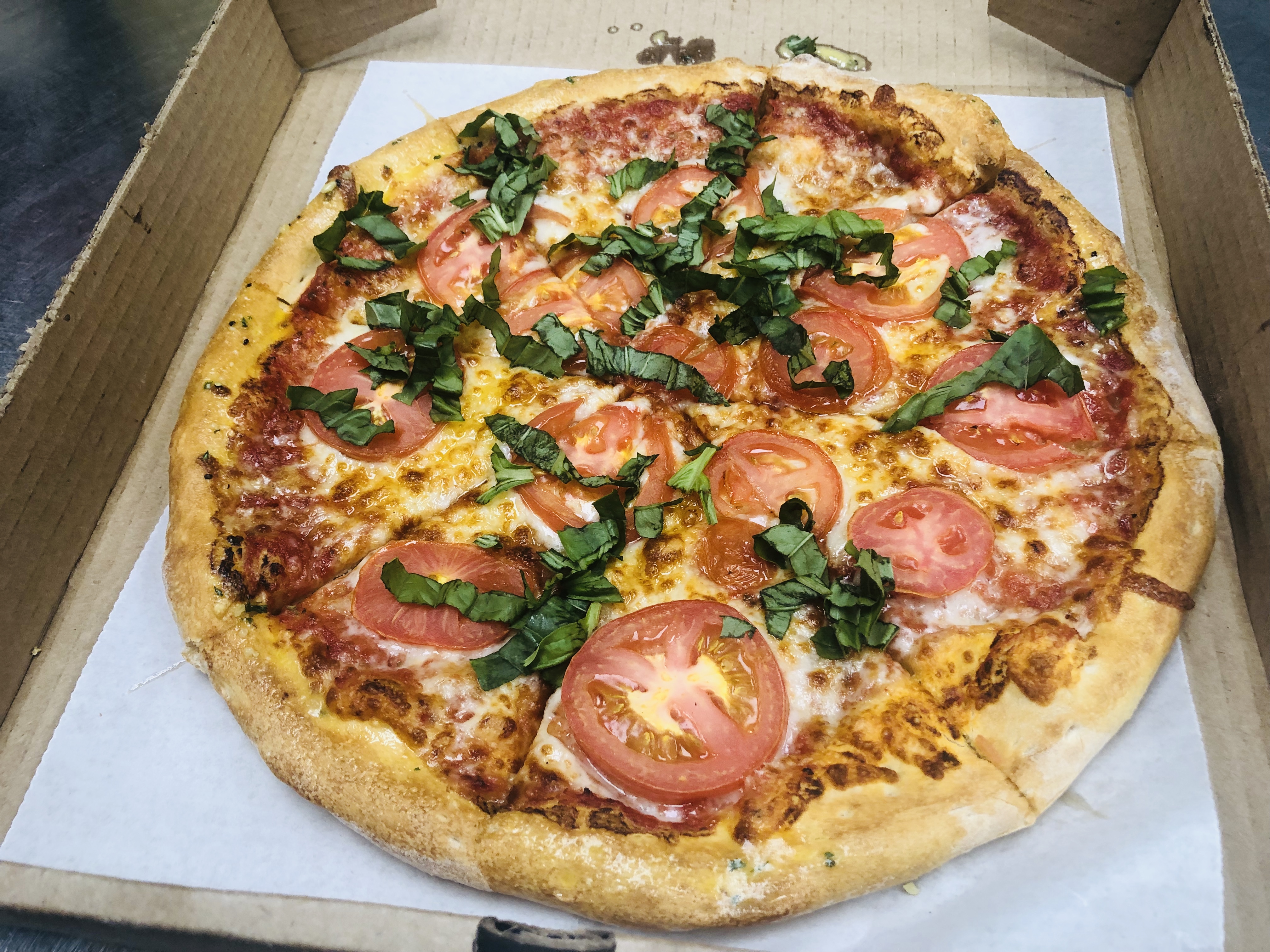 Order Margherita Pizza food online from Five Bros Pizza store, Raleigh on bringmethat.com