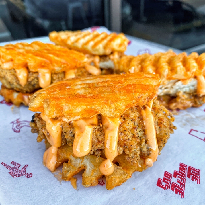 Order Chicken and Waffle Fryders food online from The Waffle Bus store, Houston on bringmethat.com