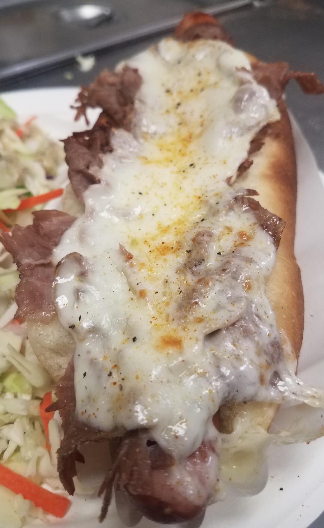 Order Italian Cheese Steak Dog food online from Doglicious Hot Dogs store, Glendale on bringmethat.com