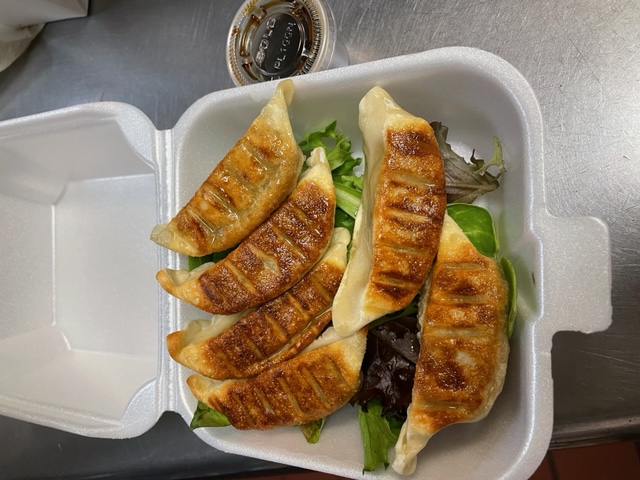 Order 4 Piece Veggie Gyoza food online from Simply Sushi & Co. store, Northbrook on bringmethat.com