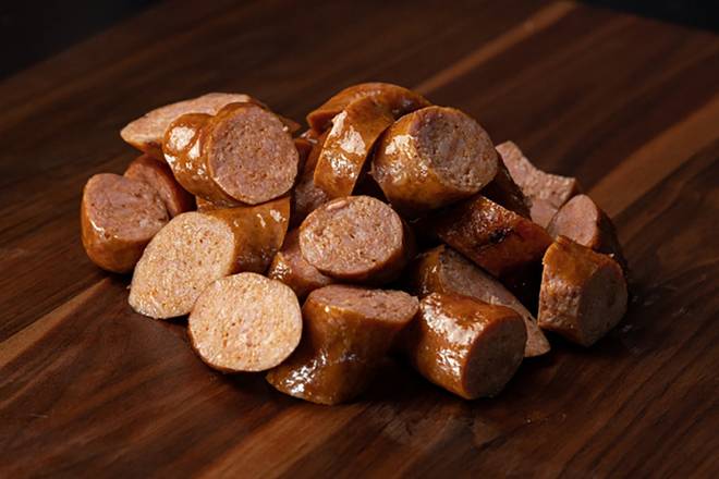 Order Spicy Andouille Sausage food online from R&R Barbeque store, North Salt Lake on bringmethat.com