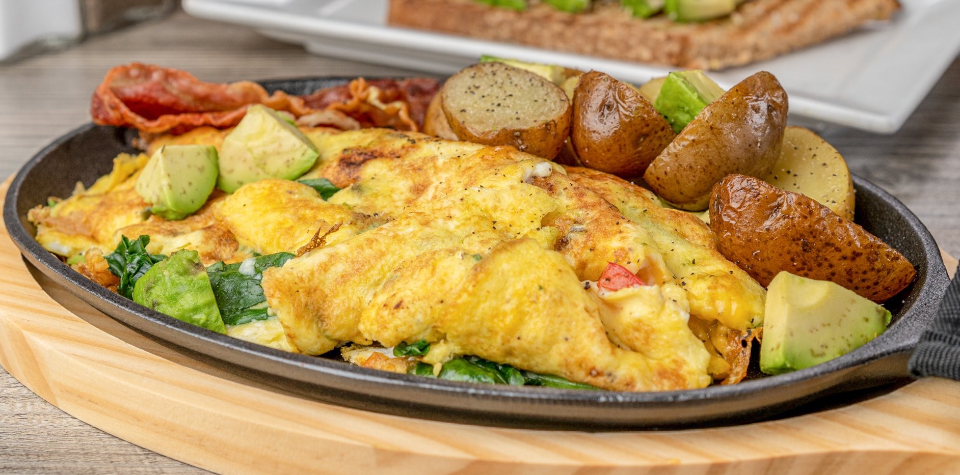 Order Signature Avocado Omelet (GF) food online from Avocado Theory store, Tinley Park on bringmethat.com