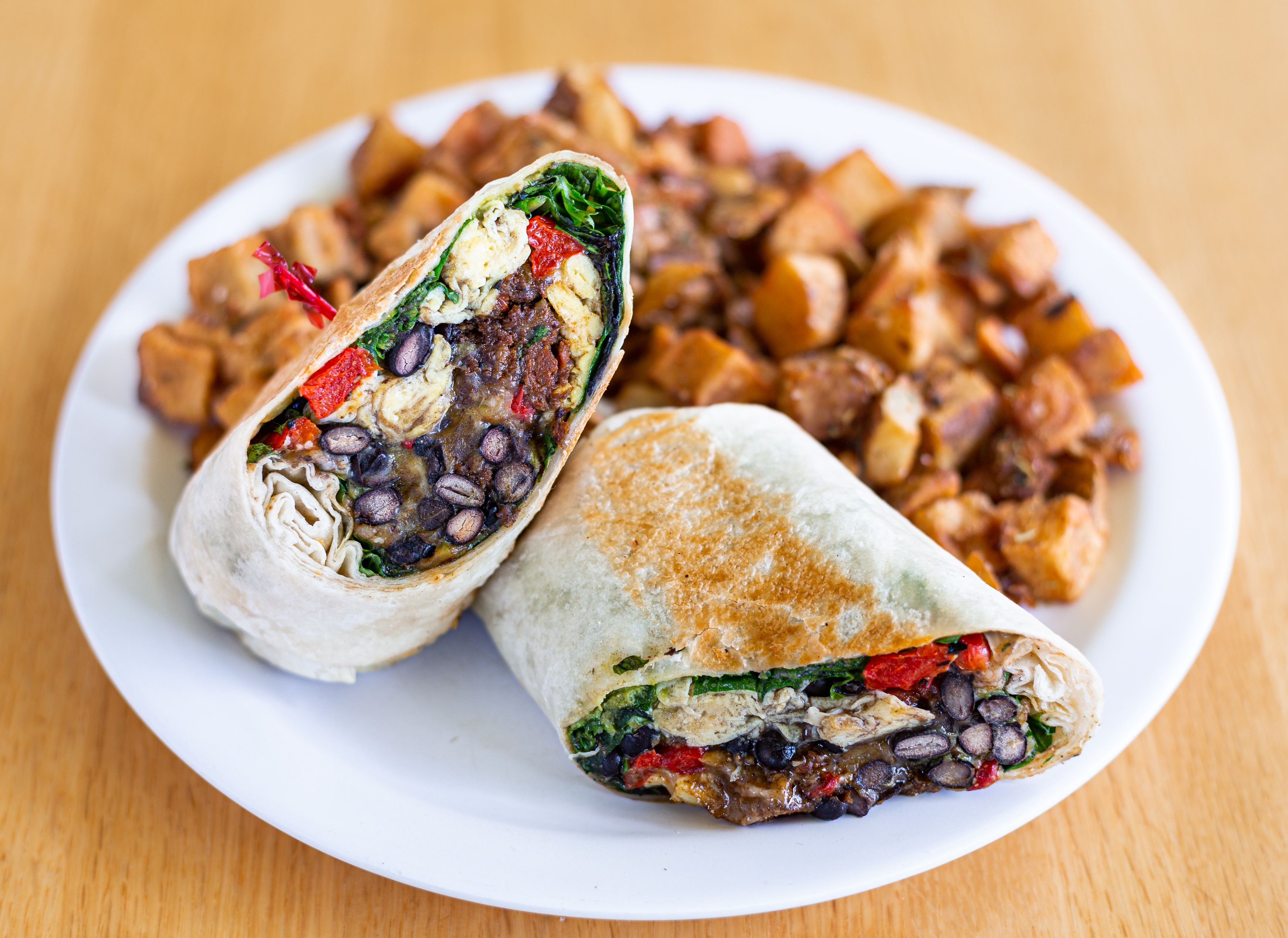 Order Breakfast Burrito food online from Courageous Bakery & Cafe store, Oak Park on bringmethat.com