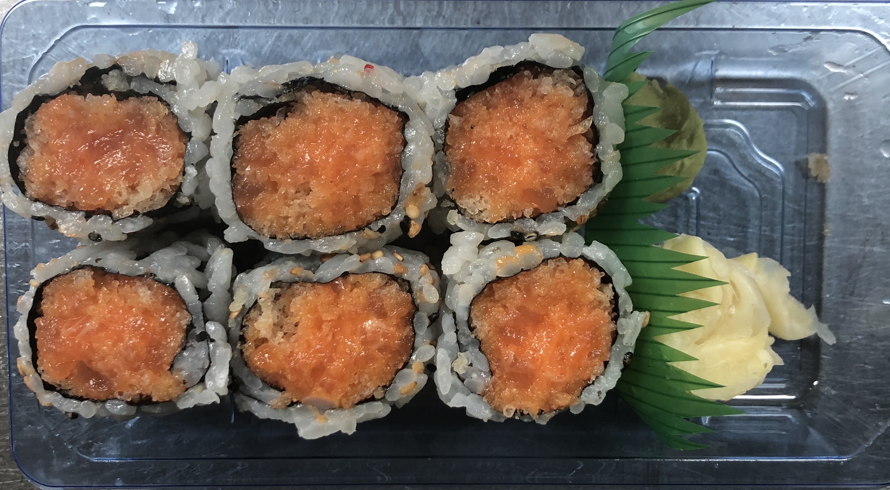 Order Spicy Crunch Salmon Roll food online from Shake Shake Crab store, New York on bringmethat.com