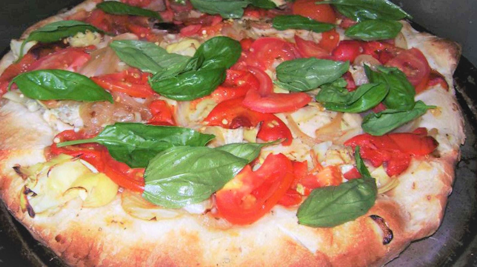 Order Veggies Rule Pizza - Small food online from Nino Pizzeria store, Rochester on bringmethat.com