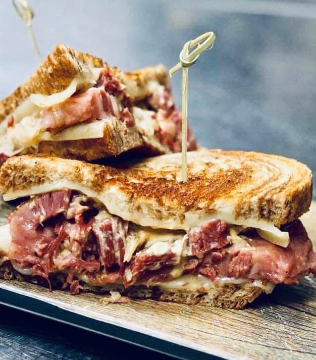 Order Twisted Rueben Sandwich food online from Tap 22 Grill & Bar store, Silvis on bringmethat.com