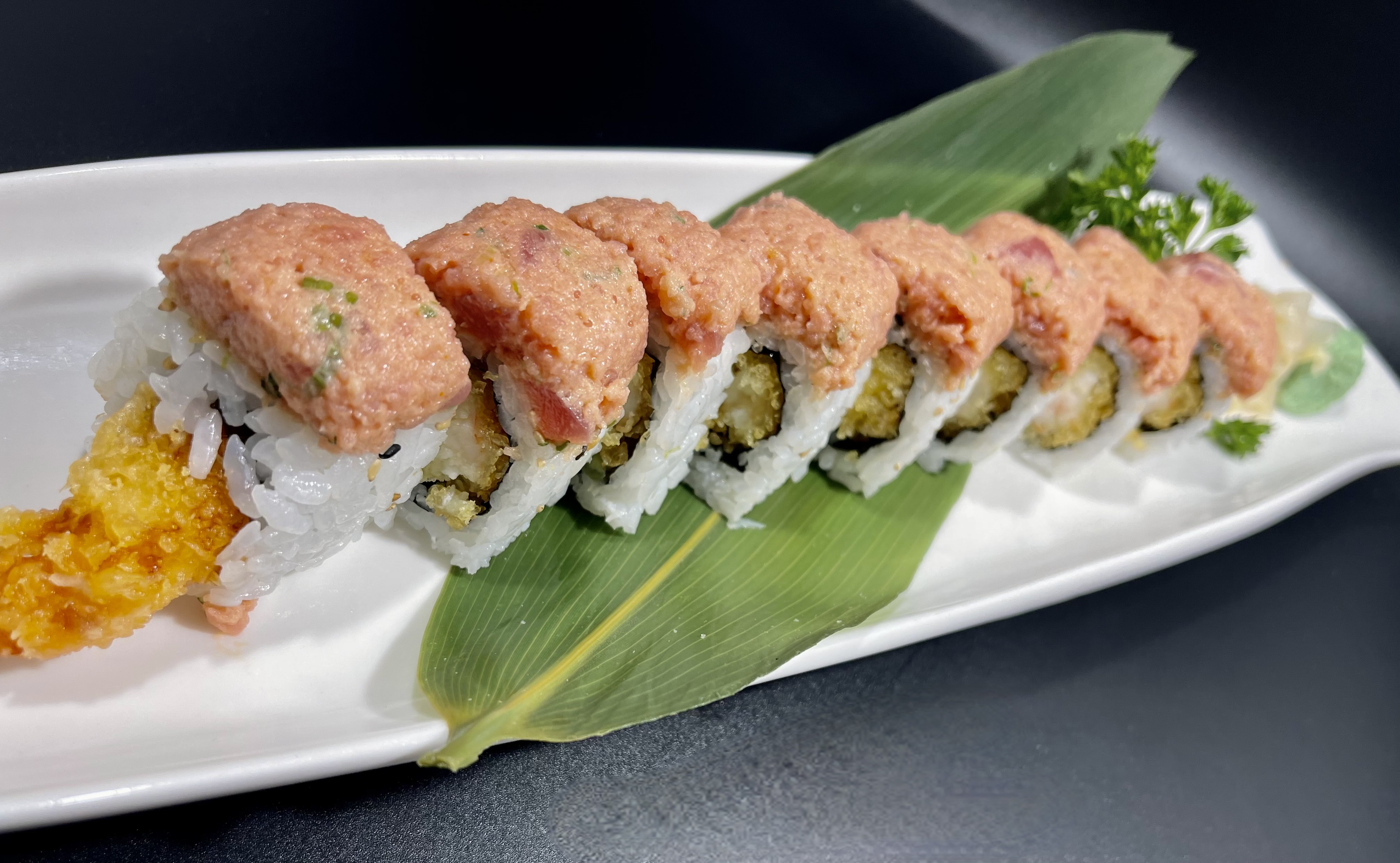 Order Red Dragon Roll food online from Tsuki Sushi store, Lombard on bringmethat.com