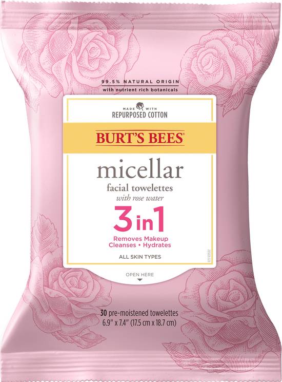 Order Burt's Bees Micellar Cleansing Towelettes with Rose Water, 30CT food online from Cvs store, MANCHESTER on bringmethat.com