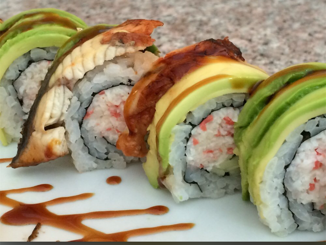 Order Dragon Roll food online from Sake Roll Sushi store, Glendora on bringmethat.com
