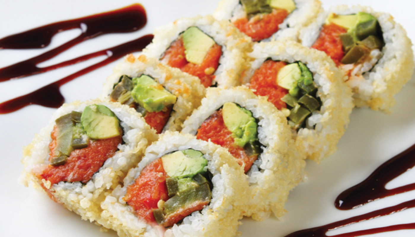 Order F19. GANSTER ROLL food online from Ami Sushi store, Westwood on bringmethat.com