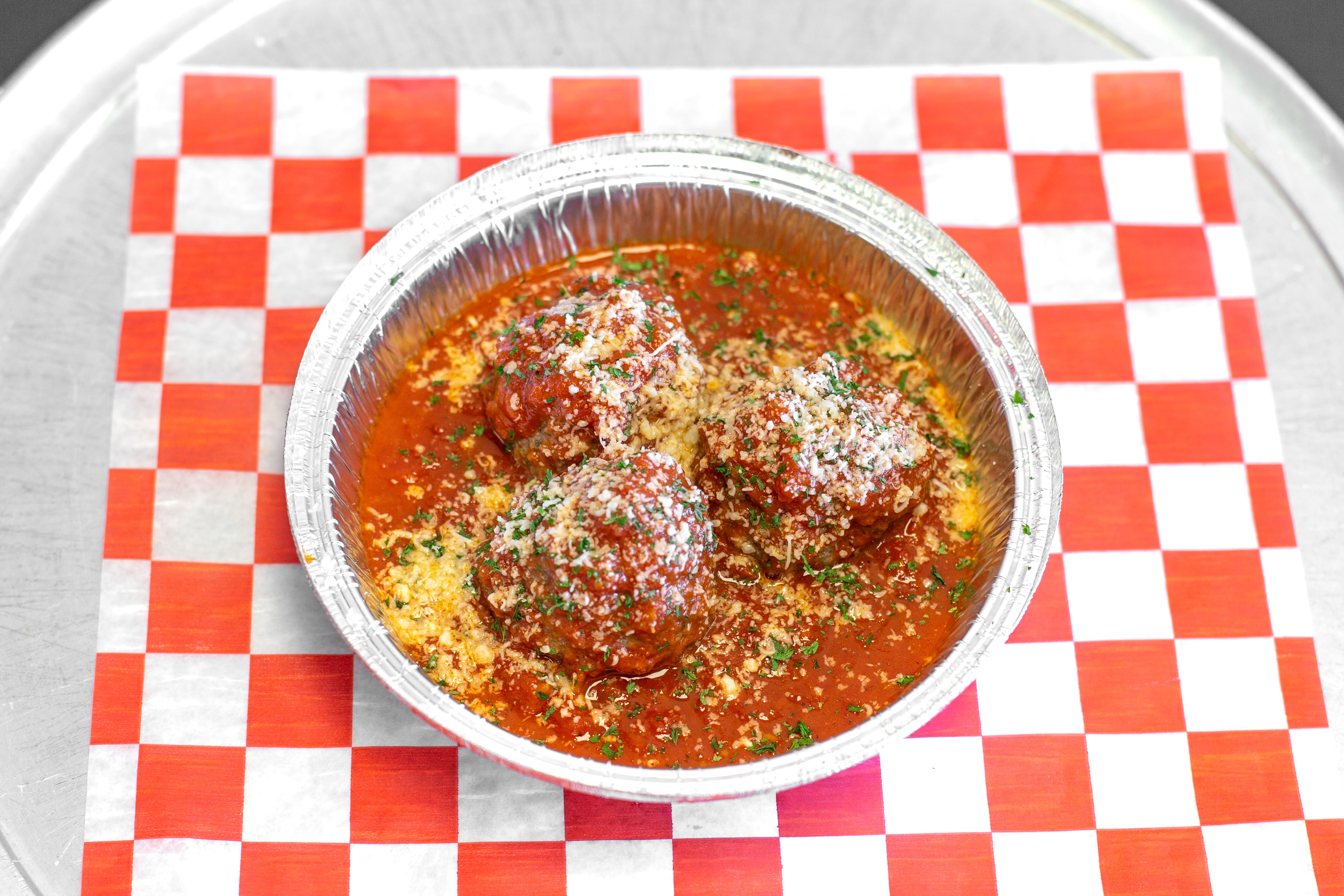 Order Meatballs - 3 Pieces food online from Gerardo's Pizza & Pasta store, Shirley on bringmethat.com