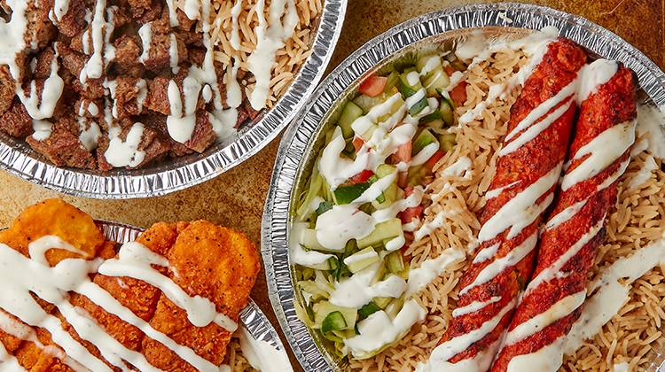 Order Rice Platters food online from Naz's Halal Food store, Levittown on bringmethat.com