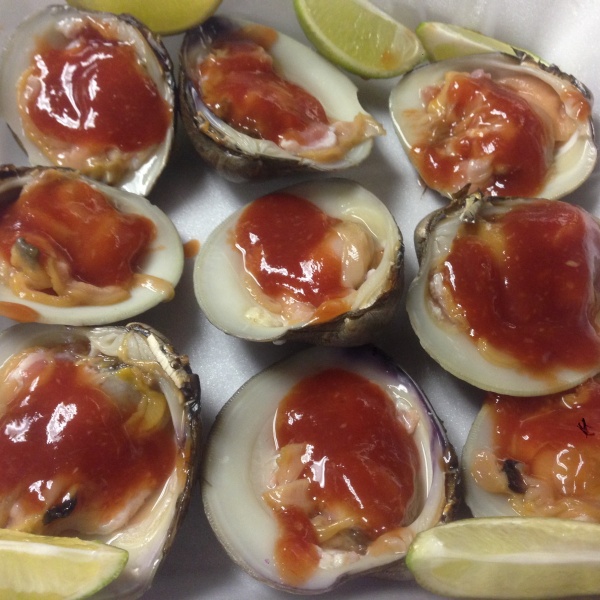 Order A56. Open Clams (1/2 Doz) food online from Philly's Seafood store, Philadelphia on bringmethat.com