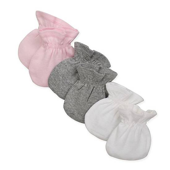 Order Burt's Bees Baby® 3-Pack Mittens in White/Pink food online from Bed Bath & Beyond store, Lancaster on bringmethat.com