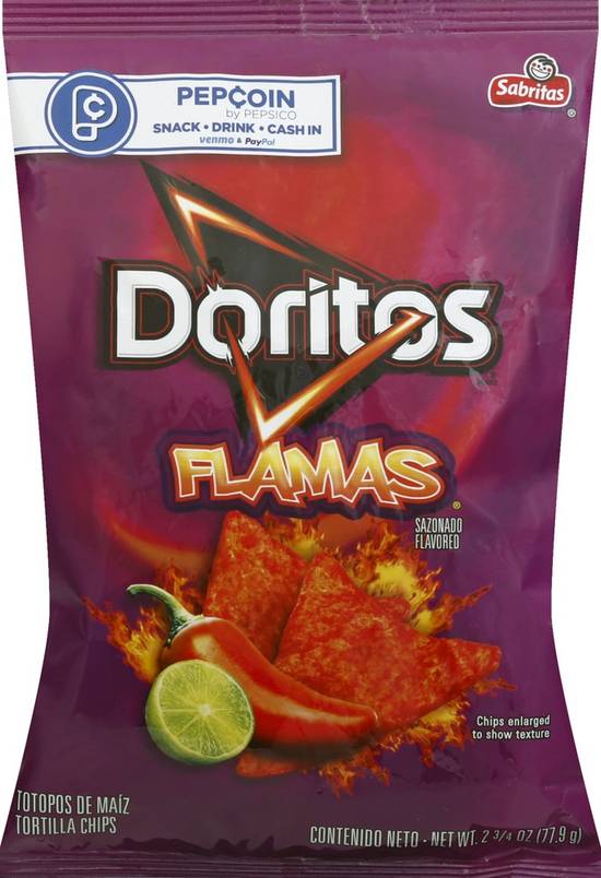 Order Doritos · Flamas Flavored Tortilla Chip (2.8 oz bag) food online from Mesa Liquor store, Mesa on bringmethat.com