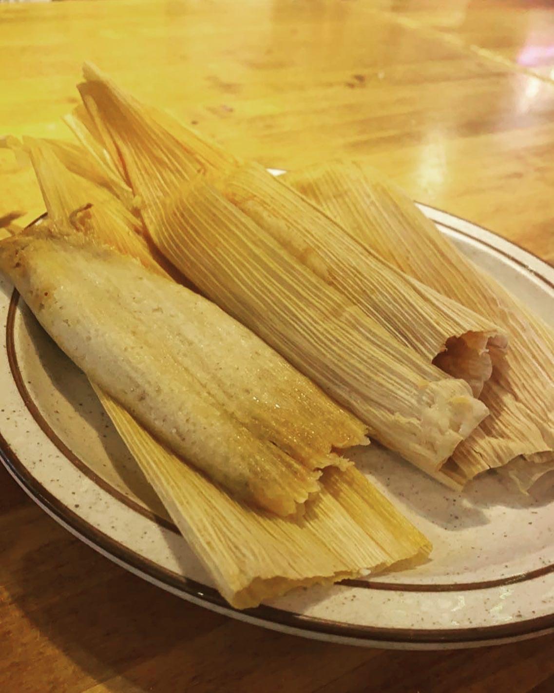 Order 8. Three (3) Tamales food online from 4 G On Broadway store, Englewood on bringmethat.com