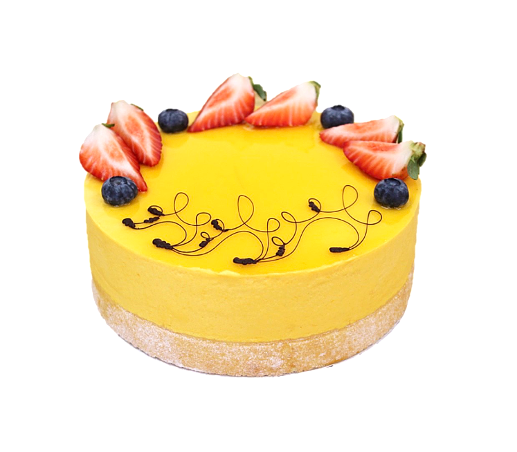 Order Mango Passion Pistachio Whole Cake food online from Les Delices French Bakery store, Rockville on bringmethat.com