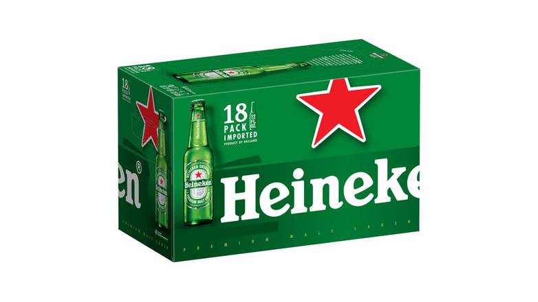 Order Heineken Original Lager Beer - Pack Of 18 food online from Waldi Discount Liquor store, Ansonia on bringmethat.com