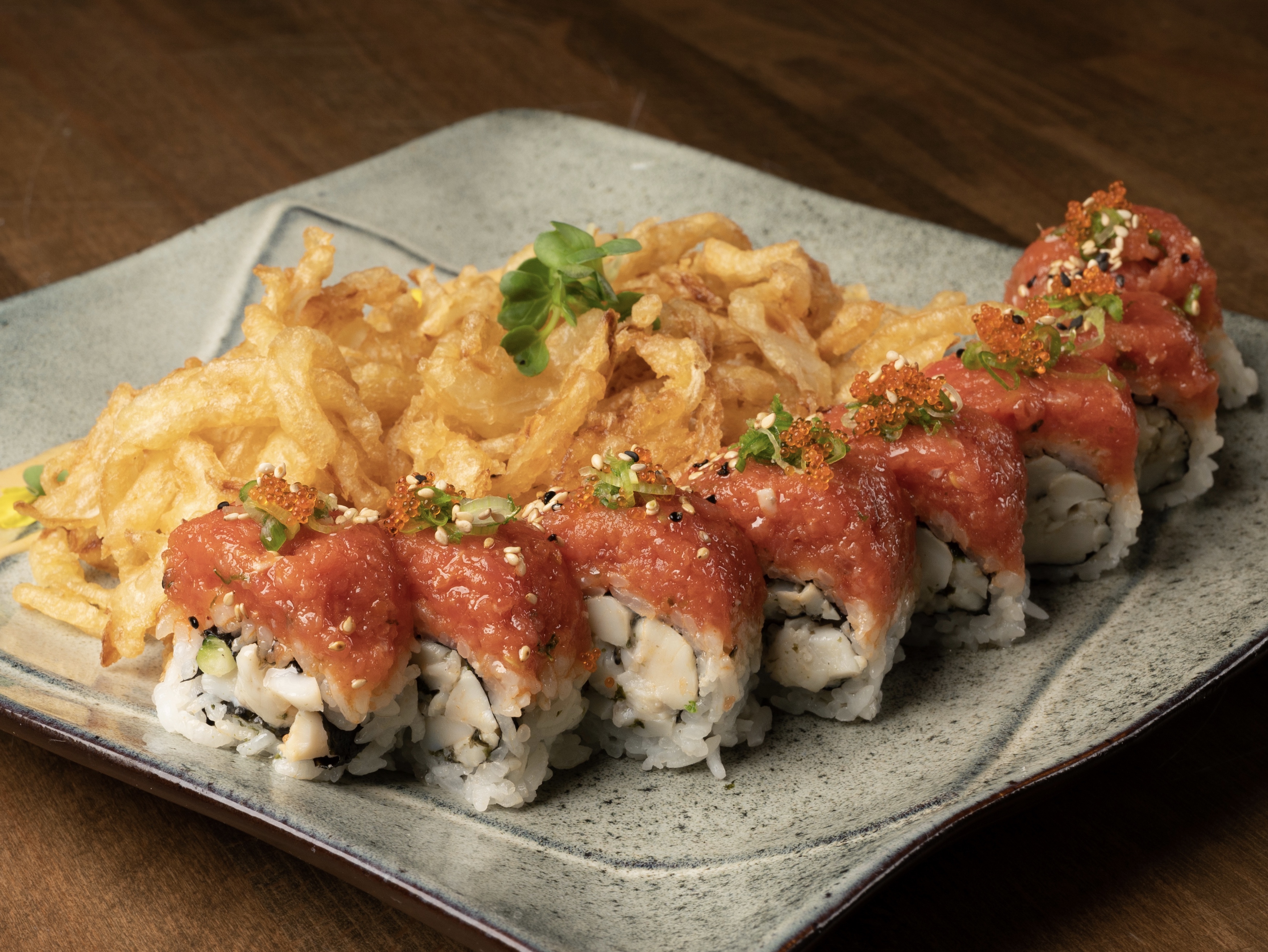 Order Hot Night Roll food online from Zeppin Sushi store, Los Angeles on bringmethat.com