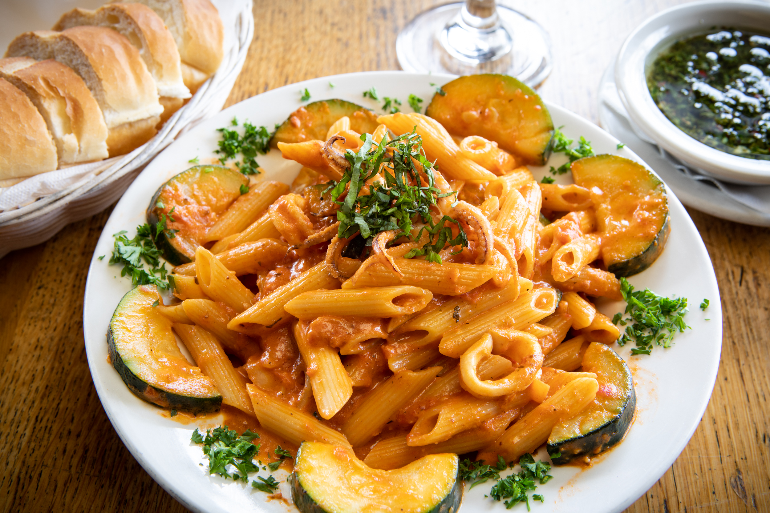 Order Calamari Pasta food online from Lalas Argentine Grill store, Los Angeles on bringmethat.com