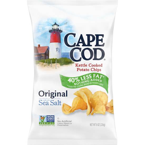 Order Cape Cod Less Fat Original Kettle Cooked Potato Chips, 8 Oz food online from CVS store, LA QUINTA on bringmethat.com