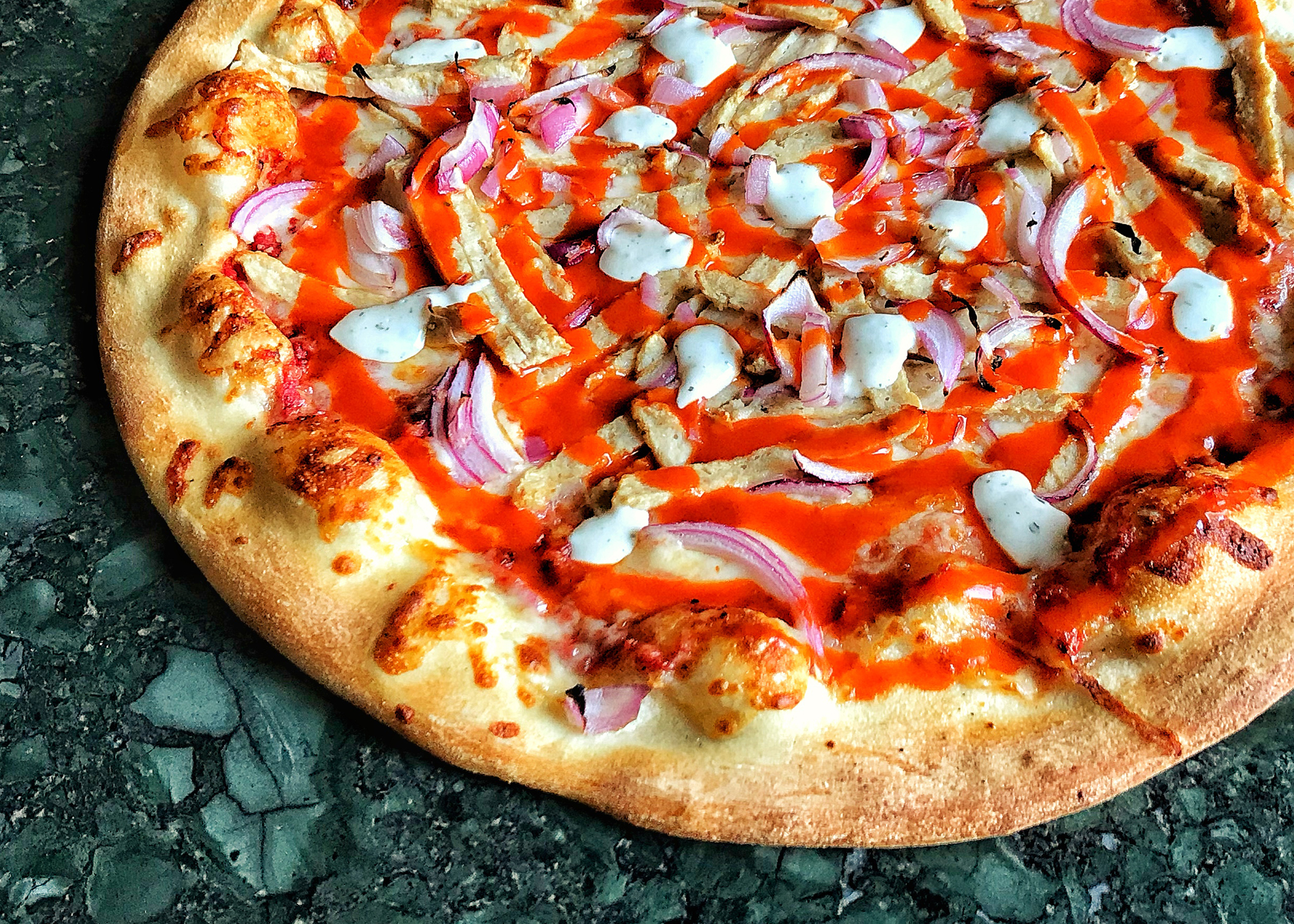 Order Buffalo Chicken Pizza food online from Omg Pizza store, Los Angeles on bringmethat.com