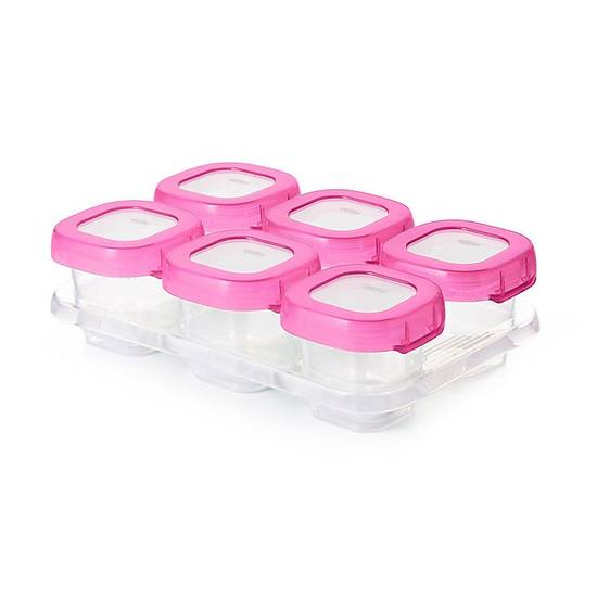 Order OXO Tot® 6-Pack 2 oz. Baby Blocks Freezer Containers in Pink food online from Bed Bath & Beyond store, Lancaster on bringmethat.com