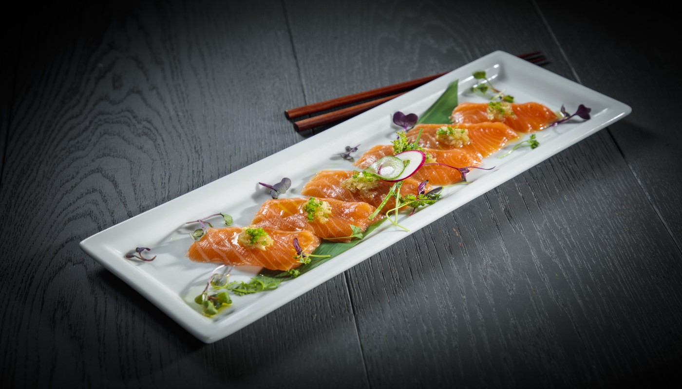 Order SA2. Napoli Salmon Sashimi food online from Starfish Sushi store, Downey on bringmethat.com