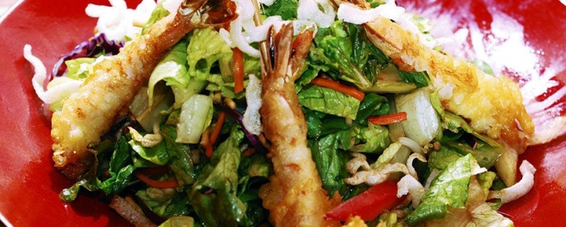 Order Crispy Shrimp Salad food online from Bonsai cafe store, Evanston on bringmethat.com