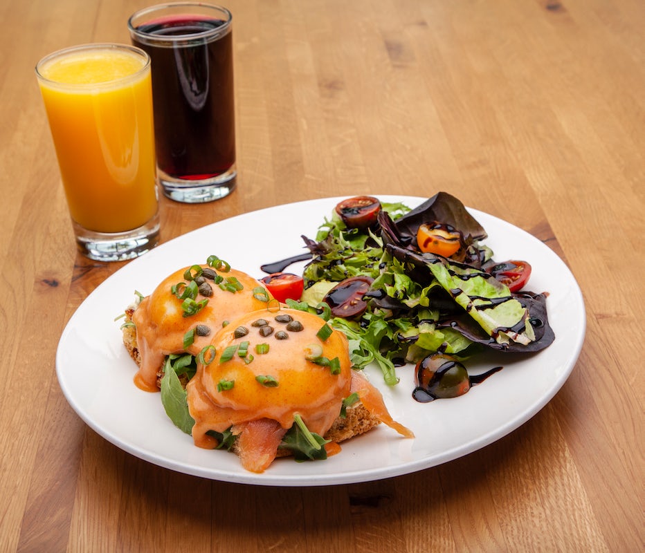 Order Smoked Salmon Benedict food online from Morning Belle store, Grand Rapids on bringmethat.com