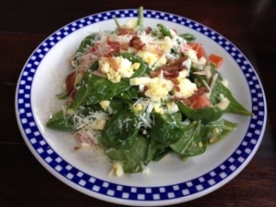 Order Sweet Caper Spinach Salad food online from Duke's Seafood store, Seattle on bringmethat.com