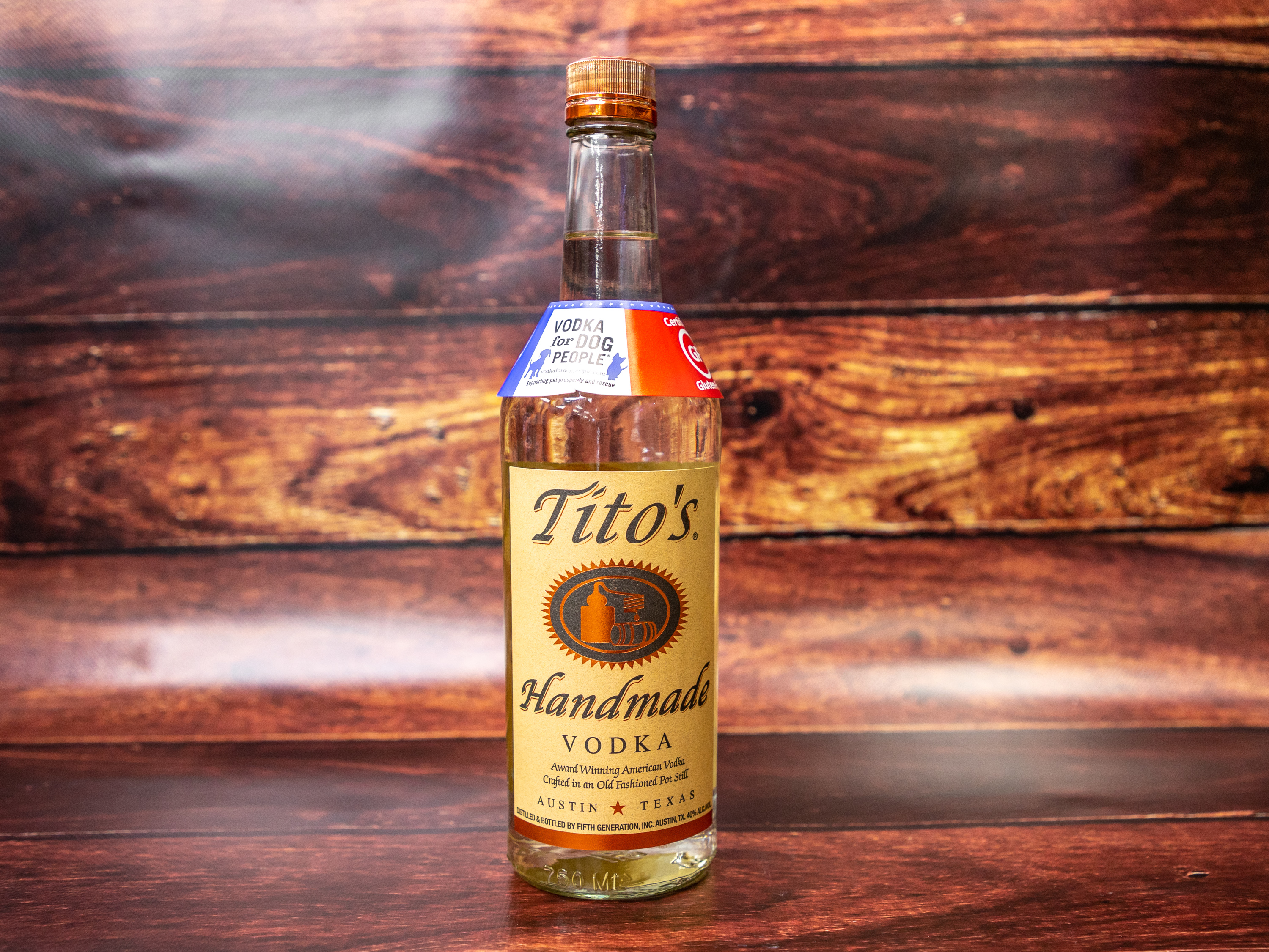 Order TITO'S HANDMADE VODKA 750ML food online from Chantry Wine And Liquor store, Riverside on bringmethat.com